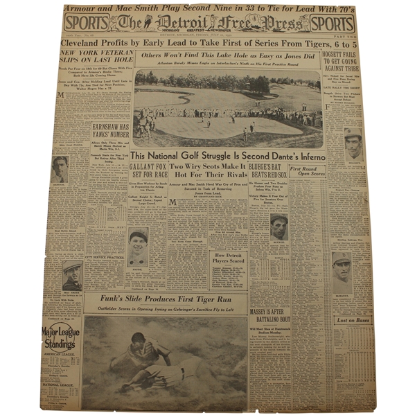 1930 Detroit Free Press Bobby Jones Others Wont Find This Lake Hole As Easy As Jones Did Newspaper Article