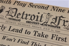 1930 Detroit Free Press Bobby Jones 'Others Wont Find This Lake Hole As Easy As Jones Did' Newspaper Article