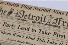1930 Detroit Free Press Bobby Jones 'Others Wont Find This Lake Hole As Easy As Jones Did' Newspaper Article