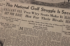 1930 Detroit Free Press Bobby Jones 'Others Wont Find This Lake Hole As Easy As Jones Did' Newspaper Article