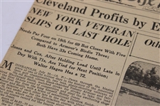 1930 Detroit Free Press Bobby Jones 'Others Wont Find This Lake Hole As Easy As Jones Did' Newspaper Article
