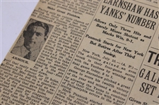 1930 Detroit Free Press Bobby Jones 'Others Wont Find This Lake Hole As Easy As Jones Did' Newspaper Article