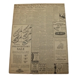 1930 Detroit Free Press Bobby Jones 'Others Wont Find This Lake Hole As Easy As Jones Did' Newspaper Article