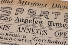 1929 Los Angeles Times Bobby Jones 'Ascends Throne Once More' Newspaper Article