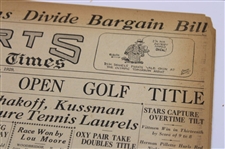 1929 Los Angeles Times Bobby Jones 'Ascends Throne Once More' Newspaper Article