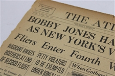 1930 Atlanta Constitution Bobby Jones 'Bobby Jones Hailed As Emperor Of Links' Newspaper Article
