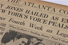 1930 Atlanta Constitution Bobby Jones 'Bobby Jones Hailed As Emperor Of Links' Newspaper Article