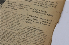 1930 Atlanta Constitution Bobby Jones 'Bobby Jones Hailed As Emperor Of Links' Newspaper Article