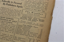 1930 Atlanta Constitution Bobby Jones 'Bobby Jones Hailed As Emperor Of Links' Newspaper Article