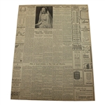 1934 New York Times Bobby Jones 'Bobby Jones Of Atlanta And Bobby Jones Of Detroit' Newspaper Article