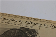 1934 New York Times Bobby Jones 'Bobby Jones Of Atlanta And Bobby Jones Of Detroit' Newspaper Article