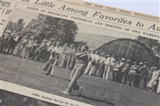 1934 New York Times Bobby Jones 'Bobby Jones Of Atlanta And Bobby Jones Of Detroit' Newspaper Article