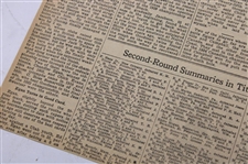 1934 New York Times Bobby Jones 'Bobby Jones Of Atlanta And Bobby Jones Of Detroit' Newspaper Article