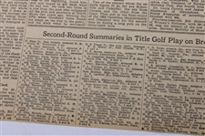 1934 New York Times Bobby Jones 'Bobby Jones Of Atlanta And Bobby Jones Of Detroit' Newspaper Article