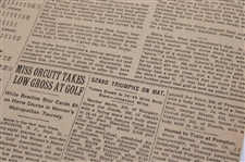 1934 New York Times Bobby Jones 'Bobby Jones Of Atlanta And Bobby Jones Of Detroit' Newspaper Article