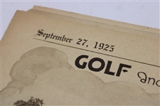 1925 San Francisco Chronicle Bobby Jones 'Wins Coveted Title' & 'Champ to Champ' Newspaper Article