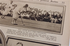 1925 San Francisco Chronicle Bobby Jones 'Wins Coveted Title' & 'Champ to Champ' Newspaper Article