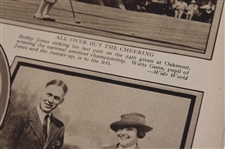 1925 San Francisco Chronicle Bobby Jones 'Wins Coveted Title' & 'Champ to Champ' Newspaper Article