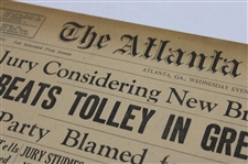 1930 Atlanta Journal Bobby Jones 'Bobby Jones And Tolley, Titans Of Golfdom, Meet' Newspaper Article