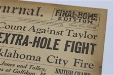 1930 Atlanta Journal Bobby Jones 'Bobby Jones And Tolley, Titans Of Golfdom, Meet' Newspaper Article