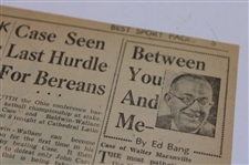 1935 Cleveland News Bobby Jones 'Little Acorn Grew To A Mighty Oak' Newspaper Article