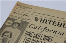1930 Detroit News Bobby Jones 'Bob's Swing All Plotted Out for Golfers' Newspaper Article