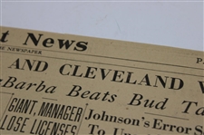 1930 Detroit News Bobby Jones 'Bob's Swing All Plotted Out for Golfers' Newspaper Article