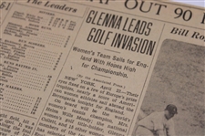 1930 Detroit News Bobby Jones 'Bob's Swing All Plotted Out for Golfers' Newspaper Article
