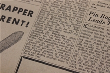 1930 Detroit News Bobby Jones 'Bob's Swing All Plotted Out for Golfers' Newspaper Article