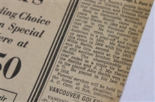 1930 Detroit News Bobby Jones 'Bob's Swing All Plotted Out for Golfers' Newspaper Article