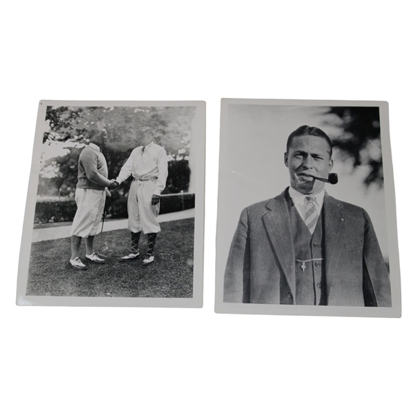 Two Photos of Bobby Jones 1930 at St. Andrews & 1927 Minneapolis with George Von Elm