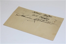 Harrison R. Jimmy Johnston Signed GPC - 1929 US Amateur Champ JSA ALOA