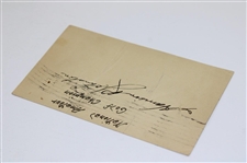 Harrison R. Jimmy Johnston Signed GPC - 1929 US Amateur Champ JSA ALOA