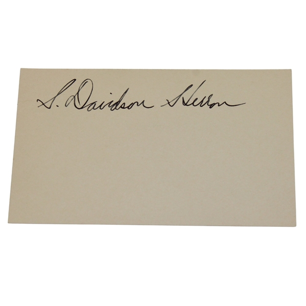 S. Davidson Herron Signed GPC - 1919 US Amateur Champ JSA ALOA