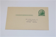 S. Davidson Herron Signed GPC - 1919 US Amateur Champ JSA ALOA