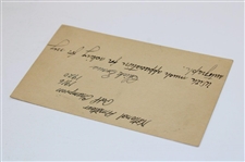 Chick Evans Signed GPC - 1916 & 1920 US Amateur Champ JSA ALOA