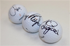 Scott, Langer & Player Signed Masters Logo Golf Balls JSA ALOA