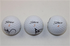 Scott, Langer & Player Signed Masters Logo Golf Balls JSA ALOA