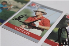 Player, Trevino & Price Signed Pro Set Trading Cards JSA ALOA