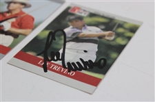 Player, Trevino & Price Signed Pro Set Trading Cards JSA ALOA