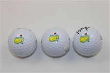 Watson, Reed & Schwartzel Signed Masters Logo Golf Balls JSA ALOA