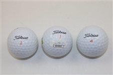 Watson, Reed & Schwartzel Signed Masters Logo Golf Balls JSA ALOA