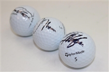 Thomas, Morikawa & Fleetwood Signed Golf Balls JSA ALOA