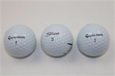 Fowler, Rose & Homa Signed Golf Balls JSA ALOA