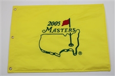 2005 & 2007 Masters Tournament Embroidered Flags - Woods & Johnson Champs
