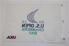 2014, 2015, 2016 & 2024 US Open Embroidered White Flags - Kaymer, Spieth, Johnson & Dechambeau