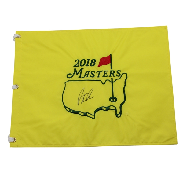 Patrick Reed Signed 2018 Masters Tournament Embroidered Flag JSA ALOA