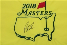 Patrick Reed Signed 2018 Masters Tournament Embroidered Flag JSA ALOA