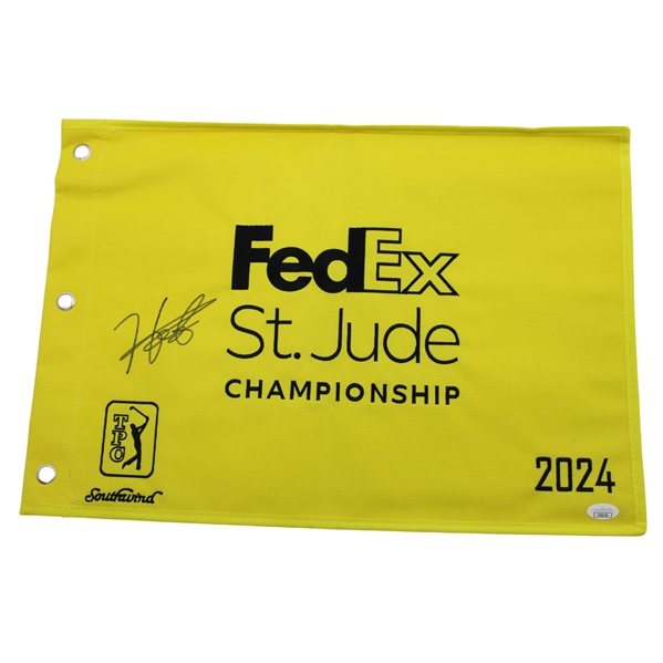 Hideki Matsuyama Signed 2024 Fedex St. Jude Championship Flag JSA #CF00130