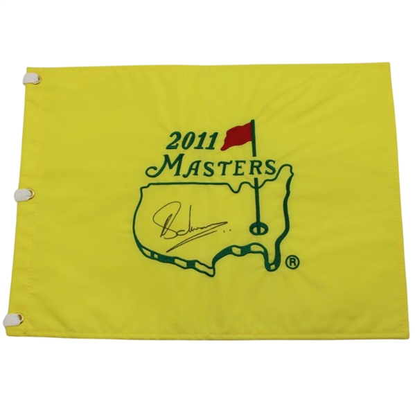 Charl Schwartzel Signed 2011 Masters Tournament Embroidered Flag JSA ALOA
